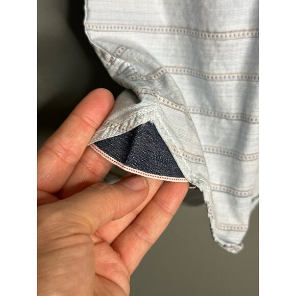 Tommy Bahama Men's Large Striped Island Button-Up Collared SS Shirt Marlin - Picture 9 of 13